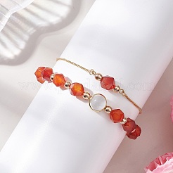 Природные сердолик браслеты из бисера&nbsp;BJEW-JB13009-02