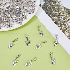 60 шт. рок-жест подвеска из сплава украшения&nbsp;HJEW-DC00111