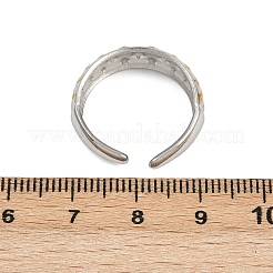 Двухцветные манжетные кольца из нержавеющей стали 304&nbsp;RJEW-S635-01GP-08