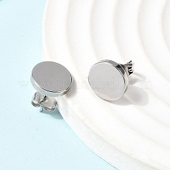 Orecchini a bottone in acciaio inossidabile 304&nbsp;EJEW-L309-01C-P