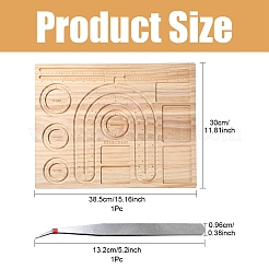 1шт бамбуковая доска для дизайна бусин TOOL-YW0001-41