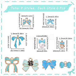 54pcs 9 styles de pendentifs en émail en alliage&nbsp;ENAM-SC0005-87