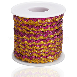 Ruban à franges ondulées métallisé en polyester scintillant de 17 m&nbsp;OCOR-GF0004-47C