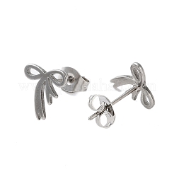 Boucles d'oreilles à tige en acier inoxydable 304 plaqué anti-ternissement pour femmes&nbsp;EJEW-S233-01P-02