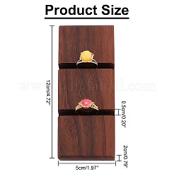 Кольцевые дисплеи из орехового дерева с 2 слотом&nbsp;RDIS-WH0001-32A