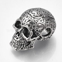 Сплавочные овальные бусины тибетского стиля  PALLOY-S178-37