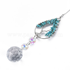 Естественно бирюзовый большие кулоны&nbsp;G-N333-010G