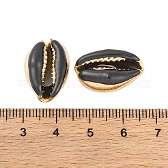 Бусины из ракушек каури с гальваническим покрытием SSHEL-M023-05G