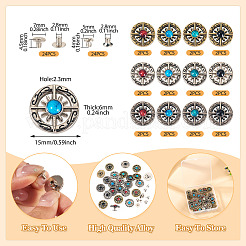 24 набор пуговиц из синтетического камня BUTT-TA0001-22