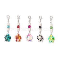 Подвесные украшения из синтетической бирюзы&nbsp;HJEW-JM03373-01