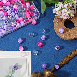 3 пакетик 3-х цветных пластиковых европейских бусин KY-CA0001-63A