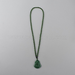 Ожерелье с подвеской Будды Майтреи из смолы NJEW-WH0016-23D