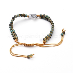 Pulseras de cuentas trenzadas de hilo de nylon ajustable&nbsp;BJEW-JB04690-01