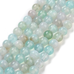 Натуральные полосатые агатовые / полосатые агатовые нити&nbsp;G-K155-A-6mm-04