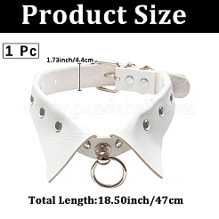 Halsband-Halsketten aus PU-Leder für Damen&nbsp;NJEW-CL0001-23B