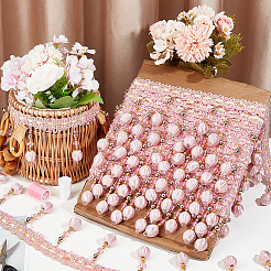 Бахрома из пластика для штор из бисера OCOR-WH0090-69B