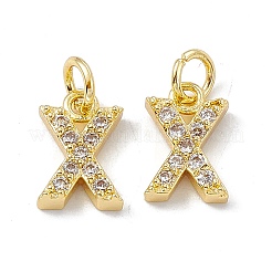 Echte 18 Karat vergoldete Messing Micro Pave klare Zirkonia Charms&nbsp;KK-E068-VB452-X