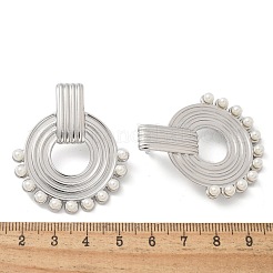 Серьги-гвоздики из нержавеющей стали 304 с имитацией жемчуга EJEW-M069-02P