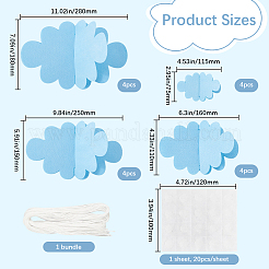 Войлочные 3d colud подвесные потолочные украшения&nbsp;HJEW-WH20010-07A