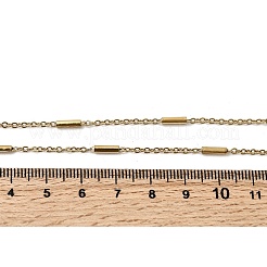 Ожерелья из цепочек-колонн из нержавеющей стали 304 для женщин и мужчин NJEW-A058-01G