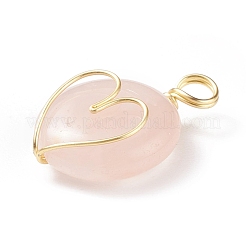 Природного розового кварца подвески драгоценных камней&nbsp;PALLOY-JF01751-05
