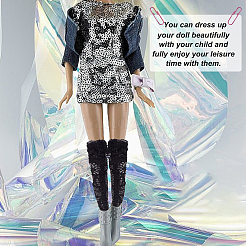 16 пара длинных носков в сеточку из ткани 8 цветов DIY-GO0002-11