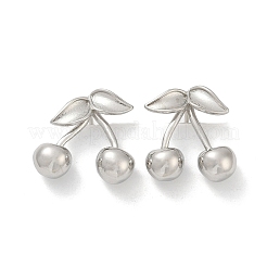 Серьги-гвоздики из вишневой латуни EJEW-F895-19P