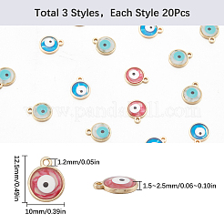 60 шт. 3-х цветные эмалевые эпоксидные амулеты от сглаза RESI-SC0003-27