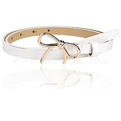 Ремни-цепочки из искусственной кожи с бантом из сплава для женщин&nbsp;AJEW-WH20019-67G-02