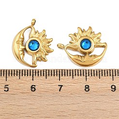 Подвески из нержавеющей стали 304 со стразами&nbsp;STAS-Z166-24G-09