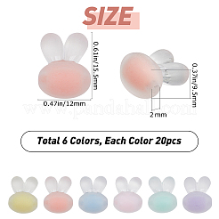 120 Stück transparente Acrylperlen mit Hasenkopf in zwei Farben und 6 Rollen elastischer Kristallfaden&nbsp;DIY-SC0016-22