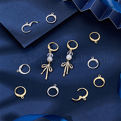 80 шт. 2-х цветная фурнитура для сережек из нержавеющей стали 304 STAS-UN0063-67