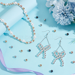 200шт 5 цветных латунных бусин для покрытия KK-PH0010-95