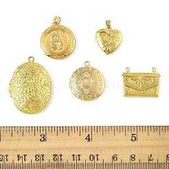 5шт 5 стиля латунные подвески-медальоны KK-FS0001-90