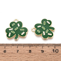Подвески из сплава с эмалью ко дню святого патрика&nbsp;ENAM-T024-39A-G