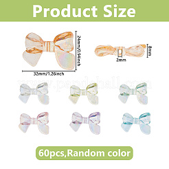 60 Stück transparente Acrylperlen mit UV-Beschichtung&nbsp;MACR-DC0001-25