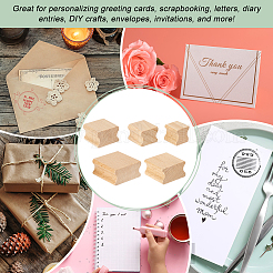 20 шт. 5 стиля квадратных рифленых деревянных блоков для резьбы штампа&nbsp;WOOD-GA0001-63