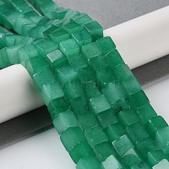 Gefärbt natürlichen weißen Jade Perlen Stränge&nbsp;G-Q008-C01-01C