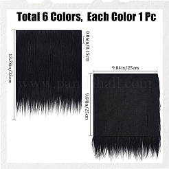 6 шт. 6-х цветная ткань из искусственного меха в квадратиках DIY-GF0009-27