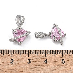 Латунные микро проложить кубического циркония подвески&nbsp;KK-N275-12E-P