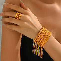 Комплекты из широких колец-манжет и браслетов из винтажного сплава для женщин&nbsp;QM1838