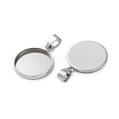 Pendentifs cabochons en acier inoxydable 304&nbsp;STAS-L282-010P-06