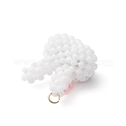 Подвески в виде кроликов из стеклянного бисера PALLOY-MZ00944