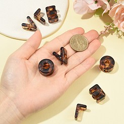 8 pièce de perles européennes en acrylique à motif léopard (4 styles différents)&nbsp;MACR-FS0002-48