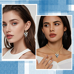 ラックメッキ合金エナメルペンダント16個。  カドミウムフリー＆ニッケルフリー＆鉛フリー  ハート  ライトゴールド  ブラック  34.5x25.5x4mm  穴：3.5x8.5mm&nbsp;ENAM-SC0006-47