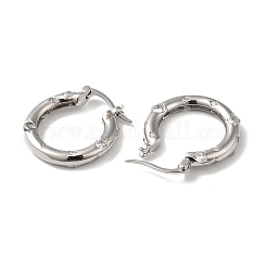 Серьги-кольца с кубическим цирконием EJEW-Z019-23D-P