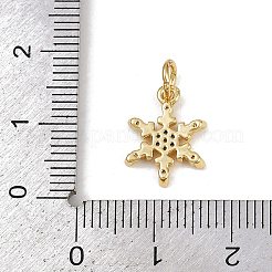 Breloques en laiton avec zircone cubique de micro pave&nbsp;KK-H077-02G-04