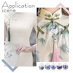 5 пакетик 5-х цветных фарфоровых бусин ручной работы&nbsp;PORC-AR0001-12