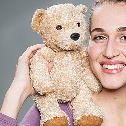 30 шт. пластиковые носы для собак DOLL-GO0001-01B