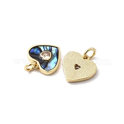Pendentifs avec zircon cubiques à micro-pavés en laiton&nbsp;KK-K384-23C-G